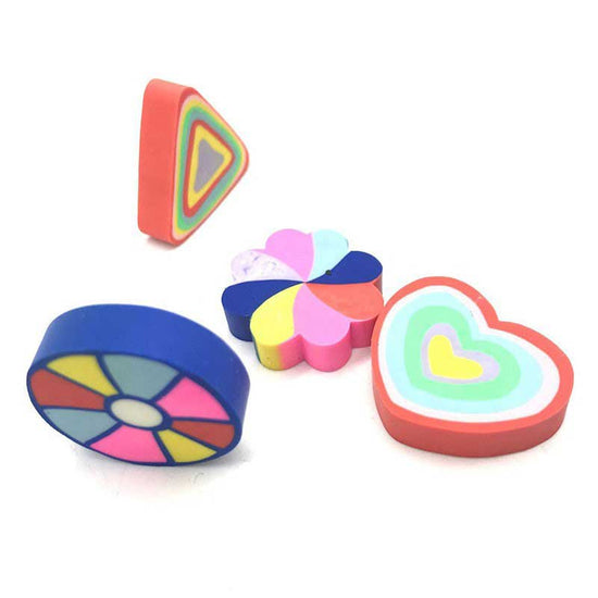 Shapes Erasers - these are the stationery kits that makes going to school fun.