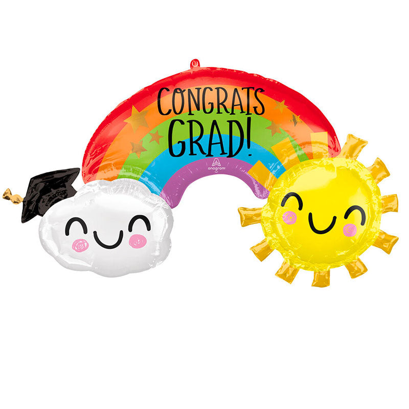41" Congrats Grad Rainbow Balloon giving the hopeful outlook to the new graduate. Celebrate new life and new hope!