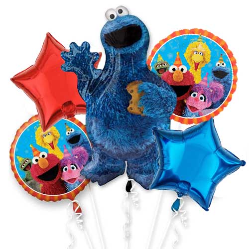 Load image into Gallery viewer, Cookie Monster Balloon Bouquet
