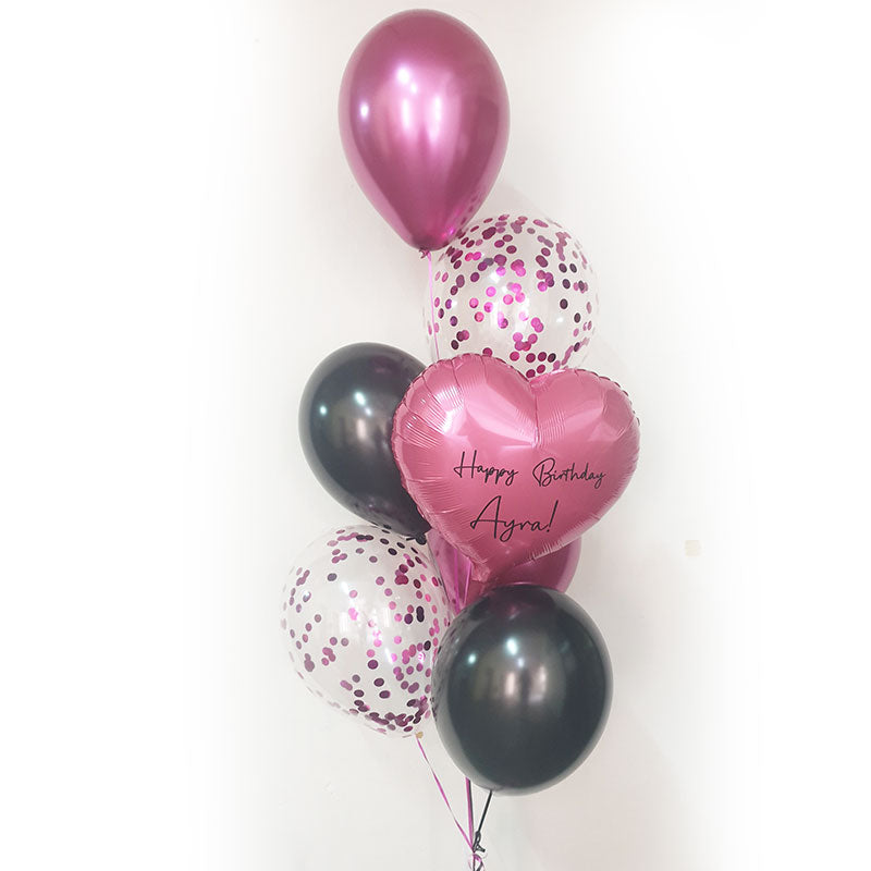 Load image into Gallery viewer, Customised Heart Balloon with words for a special birthday greeting
