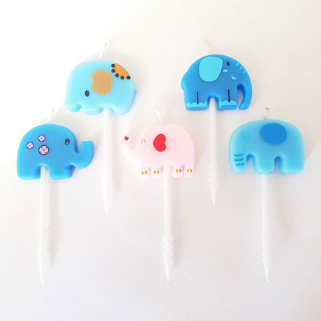 Cute and adorable candles in shapes of baby elephants