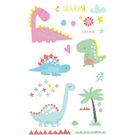 Cute Dino Party Tattoo