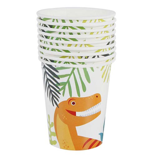 Dinosaur Motif Paper Cups (16pc)