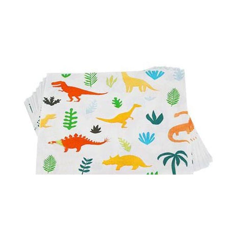 Dinosaur Motif Party Napkins and Tableware.