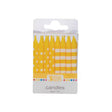 A pack of dots and stripes candles in colours so bright that it pops! Great to dress up your beautiful birthday cakes with bright coloured candles.