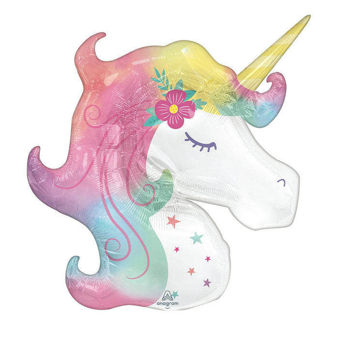 Load image into Gallery viewer, Huge 33 inched Enchanted Unicorn Balloon that mesmerises everyone.

