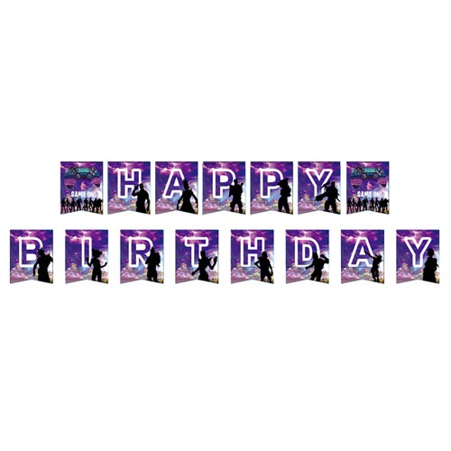 Fortnite Game On Happy Birthday Banner