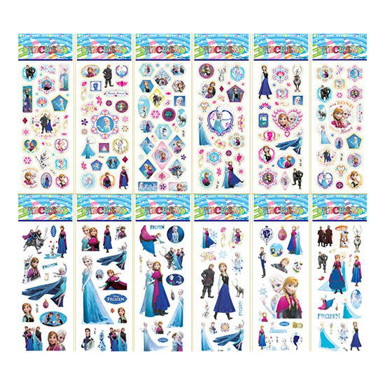 Colourful and lovely stickers for Frozen theme. Have fun with the stickers featuring Anna and Elsa and family.