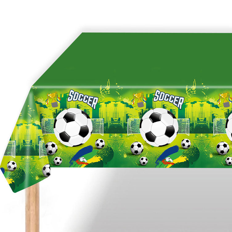 Lively Soccer themed table cover!