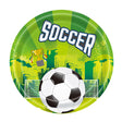 Soccer Goal themed party plates.