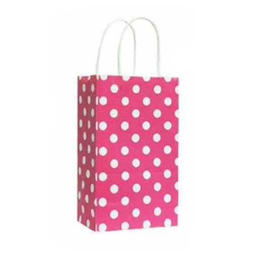 Hot Pink paper party bags for baby shower, or Bachelorette Party.
