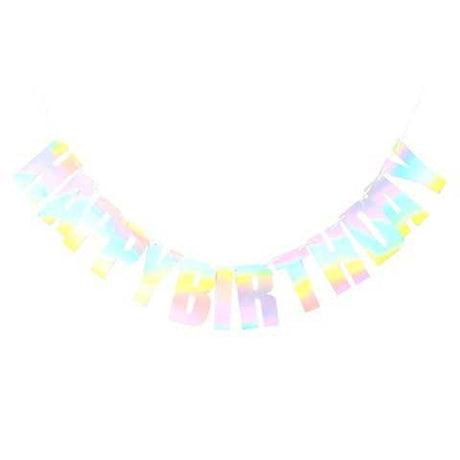 Iridescent Happy Birthday Banner are very remarkable to have for any birthday decor.
