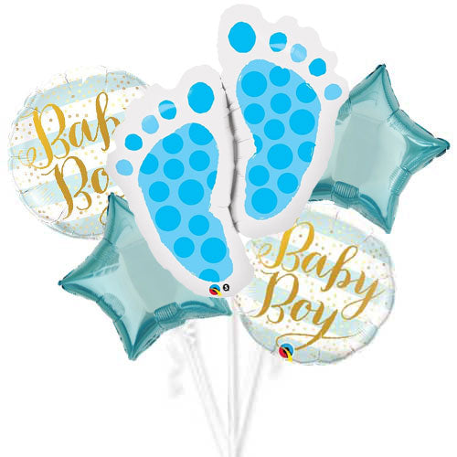 Load image into Gallery viewer, Baby Feet Boy Balloon Bouquet
