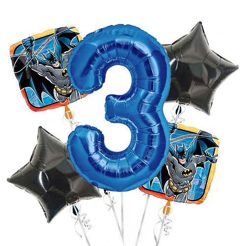 Jumbo Number Batman Balloon Bouquet