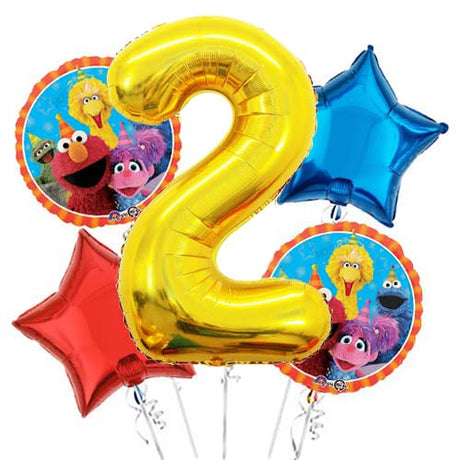 Sesame Street Jumbo Number Balloon Bouquet.