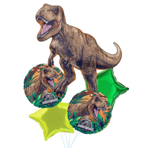 Fierce Looking Jurassic World T-Rex Dinosaur Balloon Bouquet