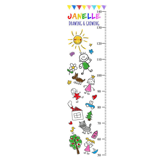 Interesting growth chart full of doodles drawings. Nicely printed in high quality laminated paper.
