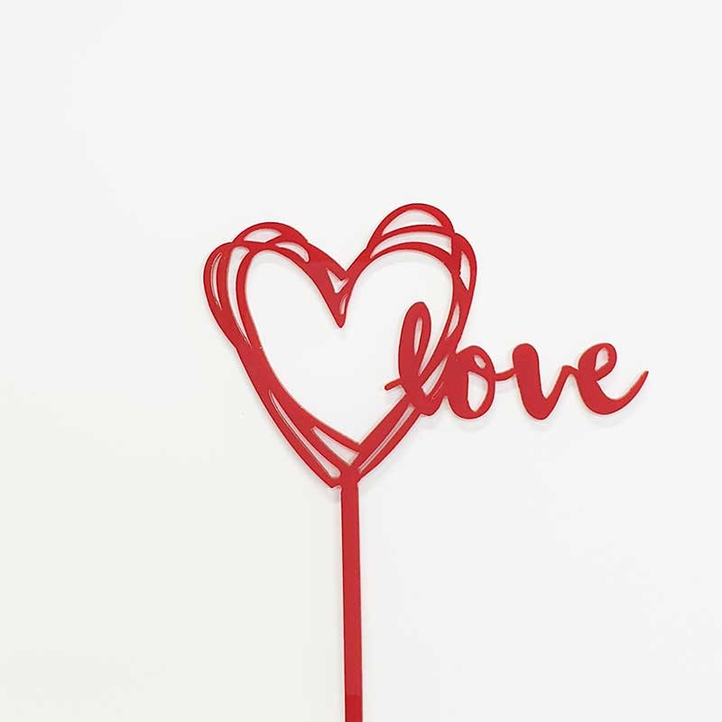 Love Acrylic Cake Topper