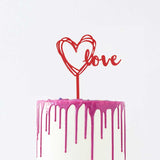 Love Acrylic Cake Topper
