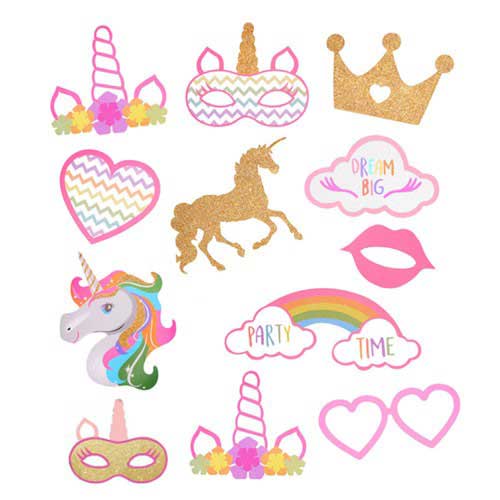 Great props for photo ops! Create some fun and great memories. Take the party photos with these little colourful pastel unicorn props Fun and interesting