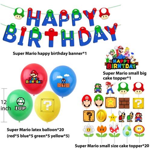 Load image into Gallery viewer, Super Mario Birthday Party Kit
