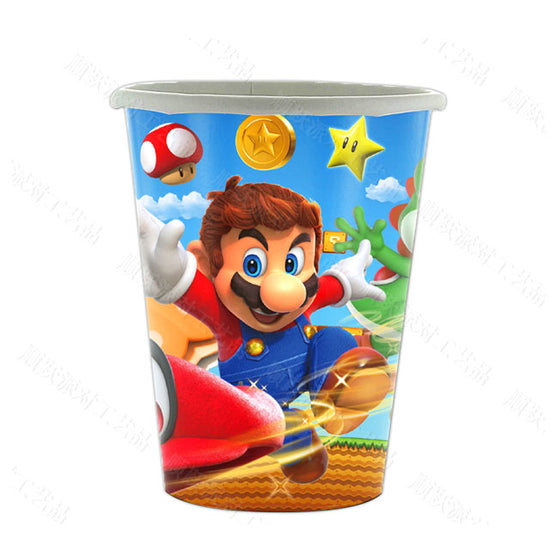 Load image into Gallery viewer, Mario World party cups are a fun and easy way to add some excitement to your next party. They&amp;#39;re perfect for gamers of all ages, and they&amp;#39;re sure to bring a smile to the face of anyone who grew up playing Mario games. So why not pick up a pack or two today and get ready to level up your party game!
