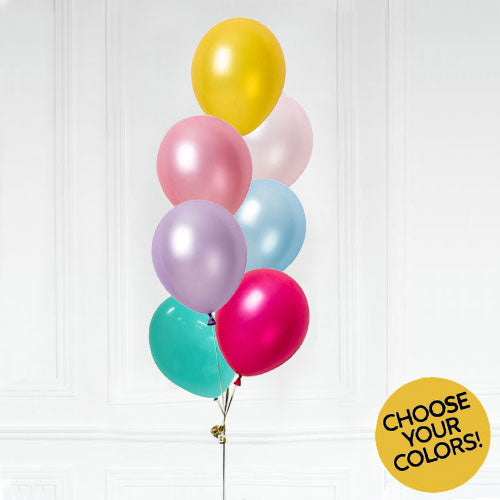 Load image into Gallery viewer, Metallic Colored Latex Balloon Bouquet in the colours that you like!
