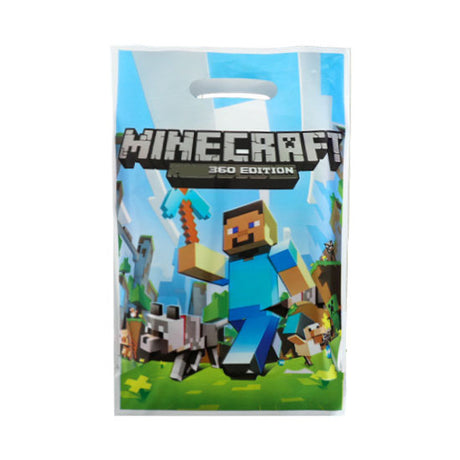 Minecraft Treat Bags to pack the goodies for the gaming fans who came to the party,.