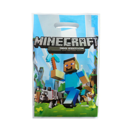 Minecraft Treat Bags to pack the goodies for the gaming fans who came to the party,.