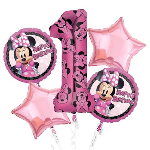 Minnie Forever Number 1 Balloon Bouquet