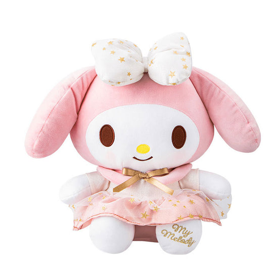 My Melody Plush Toy with Starry bow tie and dress.