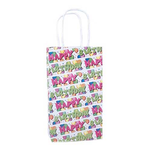 Neon Birthday Words Paper Bags