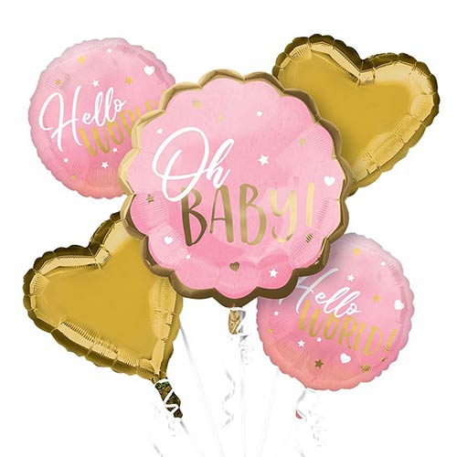 Oh Baby Girl Balloon Bouquet