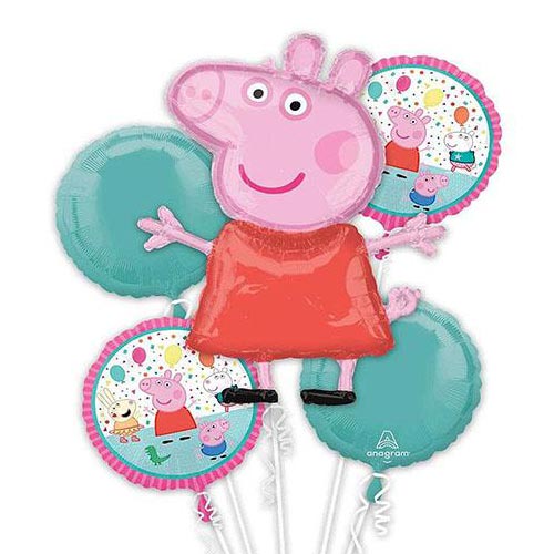 Peppa Pig Balloon Bouquet for a great birthday display or a surprise gift!