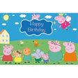 Peppa Pig Large Fabric Banner for your birthday party backdrop decoration.