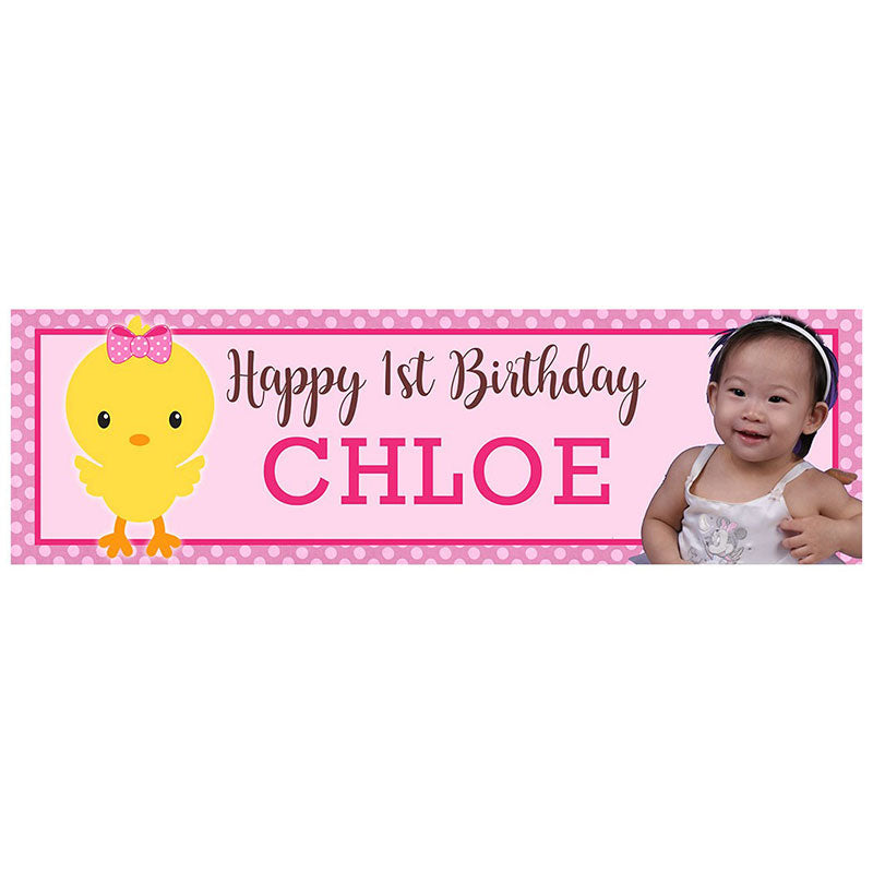 Chloe had taken so many photos with this pink backdrop of her favourite little chicky. 