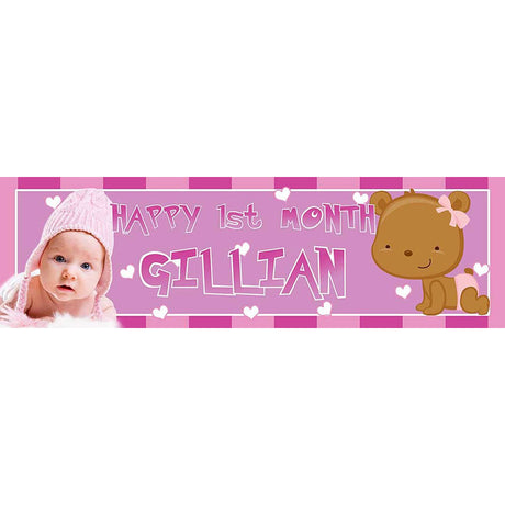 Having Gillian's photo printed on the pvc banner is so cool. All the photos are showing the backdrop.