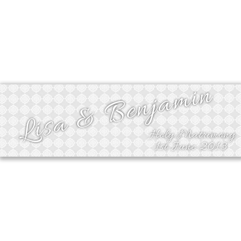 We had a banner printed with our names for the solemnisation ceremony.