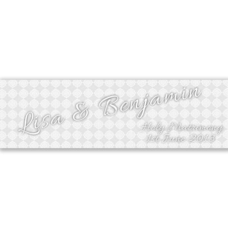 We had a banner printed with our names for the solemnisation ceremony.