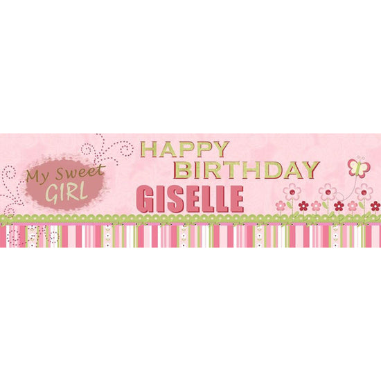 Happy Spring Name Banner printed on PVC material.