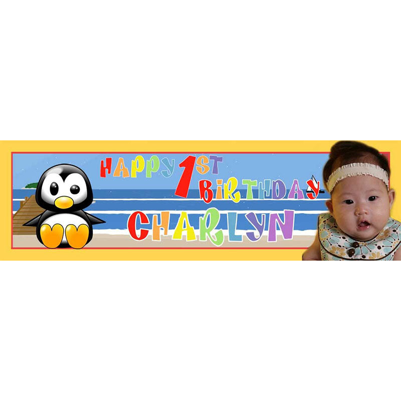 Penguin banner for the cute little one to celebrate the birthday