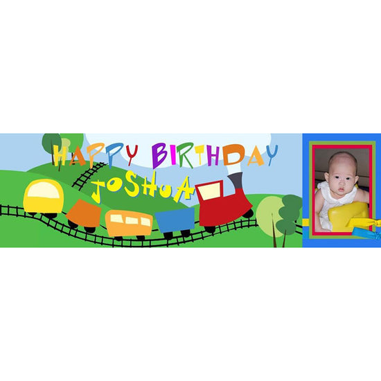 Choo-Choo!! Trains are real favourite for any kid. Grab this banner to decorate your child's party for an unforgetable birthday experience.