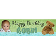 Cute Teddy Bear photo banner for birthday backdrop.