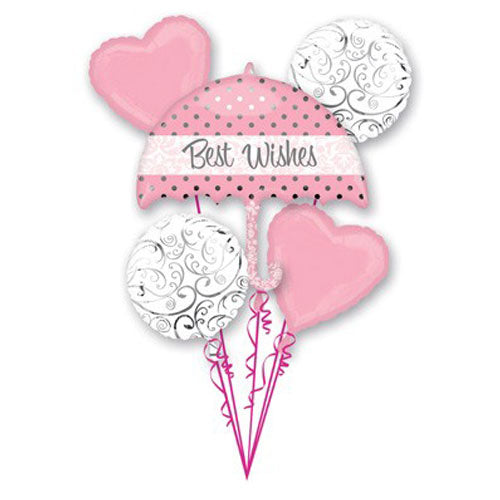 Pink Best Wishes Wedding Balloon Bouquet