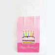 Pink Birthday Cake Paper Gift Bags