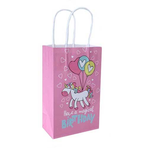 Pink Unicorn Birthday Paper Bags | Baby Shower, Party Favour, Door Gift