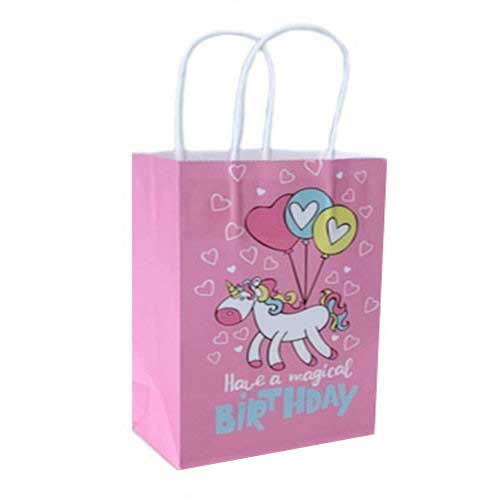 Pink Unicorn Large Paper Bags
