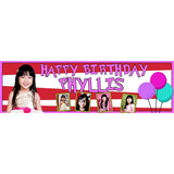 Pink premium fantastic banner - displaying the milestone of the  birthday star.