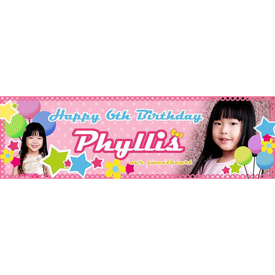 Highlight your lovely photos as you celebrate your great birthday party in style with this specially printed banner.