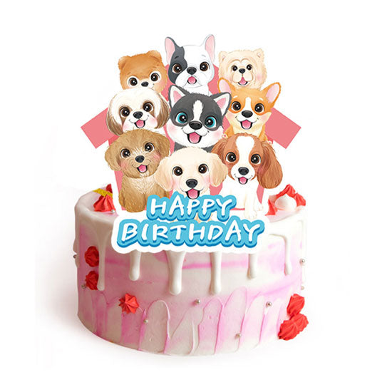 Dogs & Puppies Cake Topper to decorate your birthday cake.